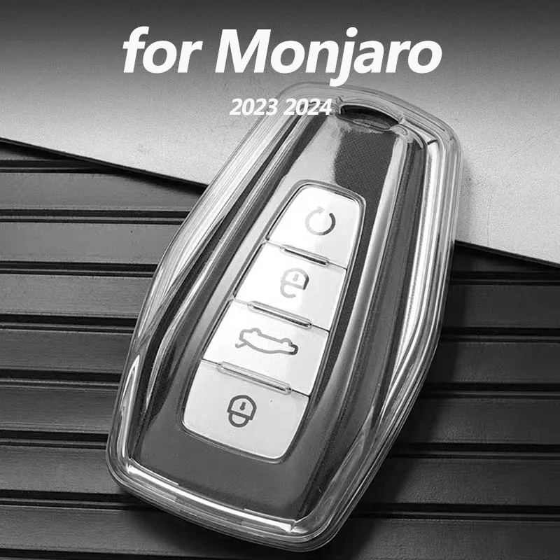 Príslušenstvo pre dekoráciu automobilov, obaly na kľúčové kryty, priehľadné ochranné kryty, 1ks pre Geely Monjaro 2023 2024