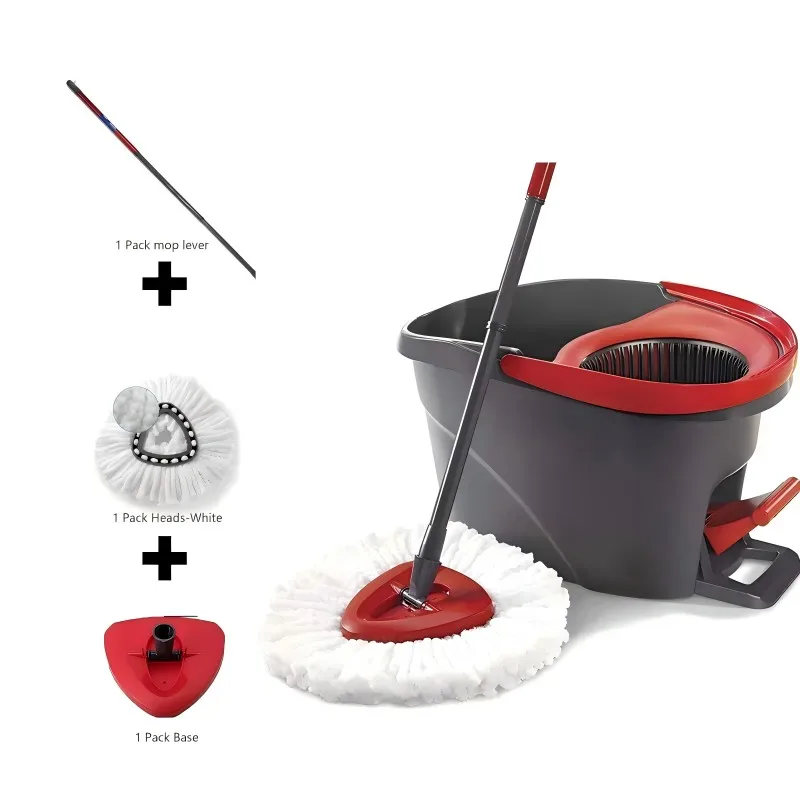 Príslušenstvo s otočným mopom s voľným výberom 1 základňa / 1 rukoväť / mop hlava pre O-Cedar Easywring Stočne mop mikrovlákno ľahké čistenie domácnosti