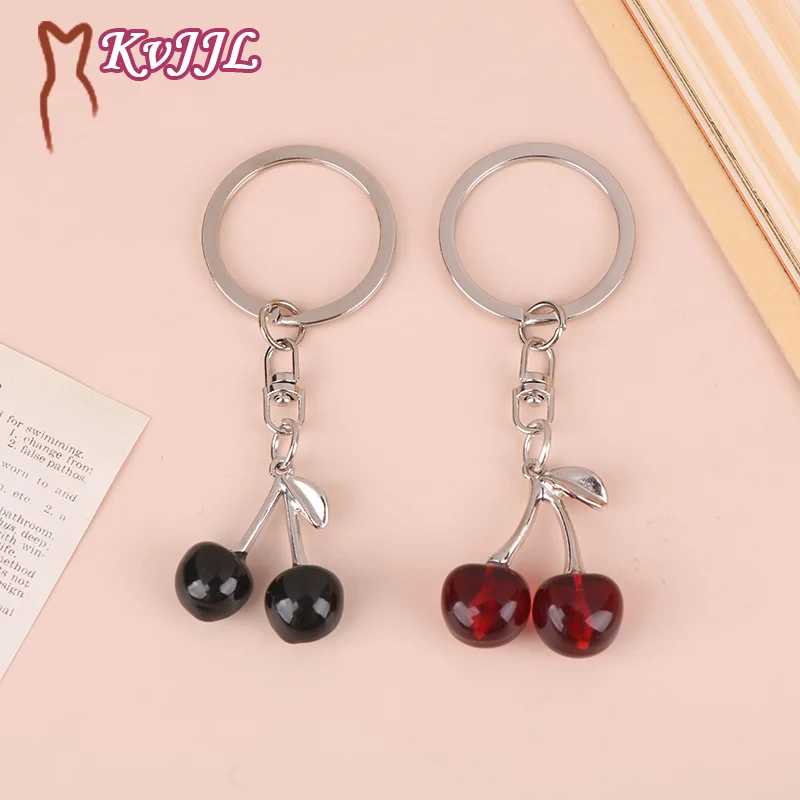 Prívesok pre módu cherry keychain pre auto kľúčové suvenír darčeky pre ženy Men mužov prívesky Keyrings DIY šperky doplnky