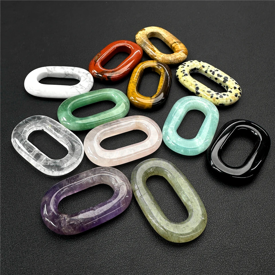 Prívesok z prírodného kameňa 25x40 mm Amazonite Tiger Eye Rose Quartz Crytsal Pendants pre šperky výroby DIY náhrdelníkov