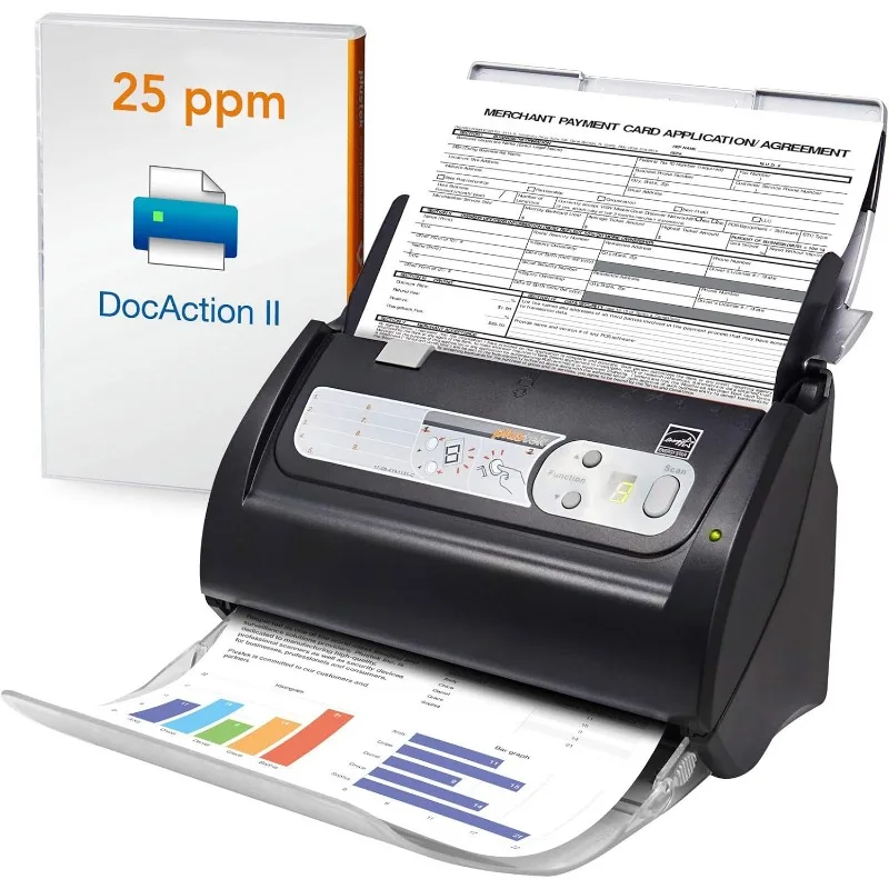 PS186 Desktop Document Scanner, s 50-stranovým podávačom automatického dokumentu (ADF). Pre Windows 7/8/10/11 (iba Intel / AMD)