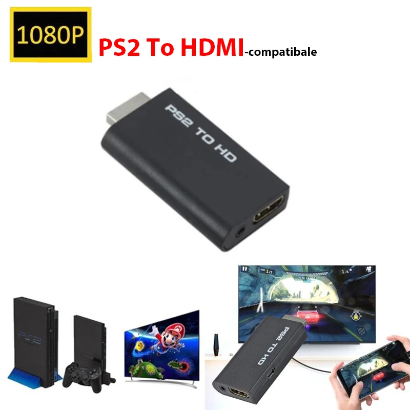 PS2 až HDMI Converter Console HD s video adaptérom Audio Full HD pre režim zobrazenia PS2
