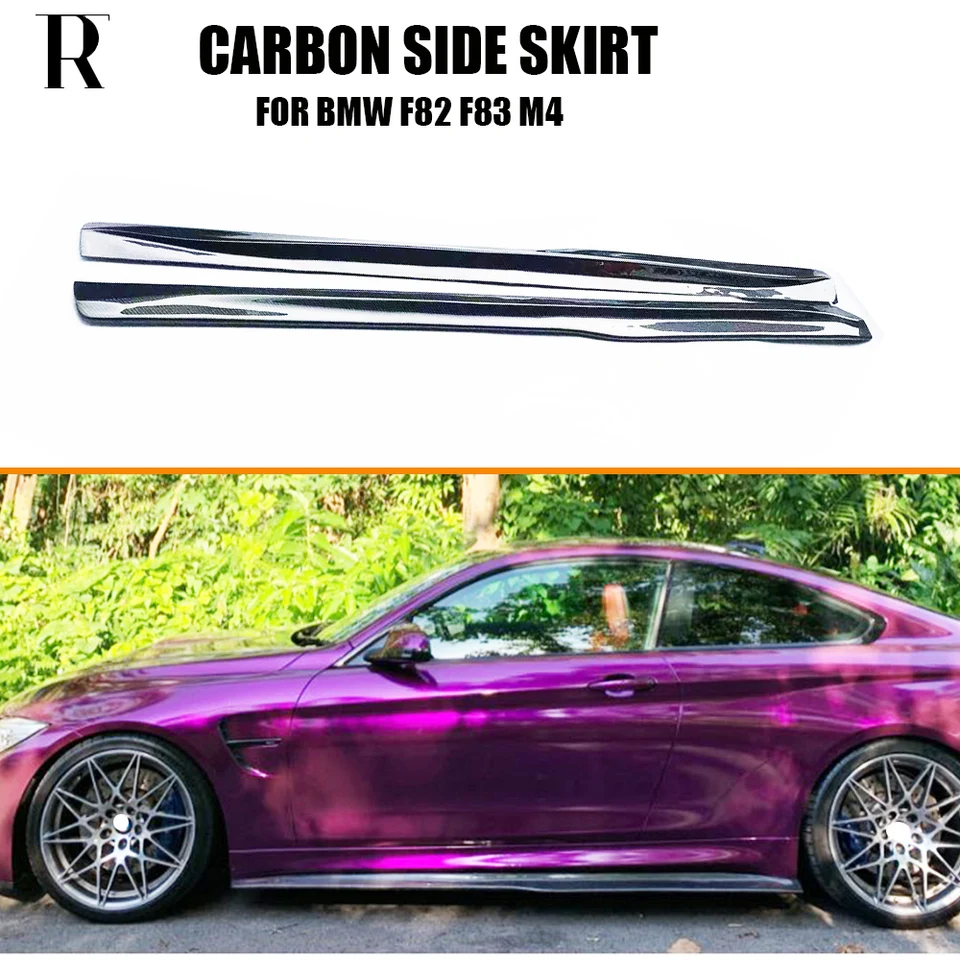 PSM v štýle uhlíkových vlákien Bočný nárazník sukne pre BMW F80 M3 F82 F83 M4