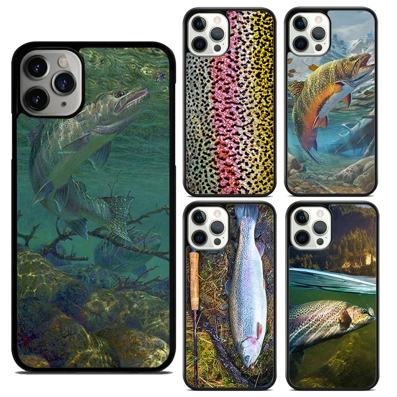 Pstruhový rybársky rybársky dúhový rybolov mobilný celularový telefón pre iPhone 16 15 14 12 13 mini plus xs xr 11 pro Max Coque Fundas