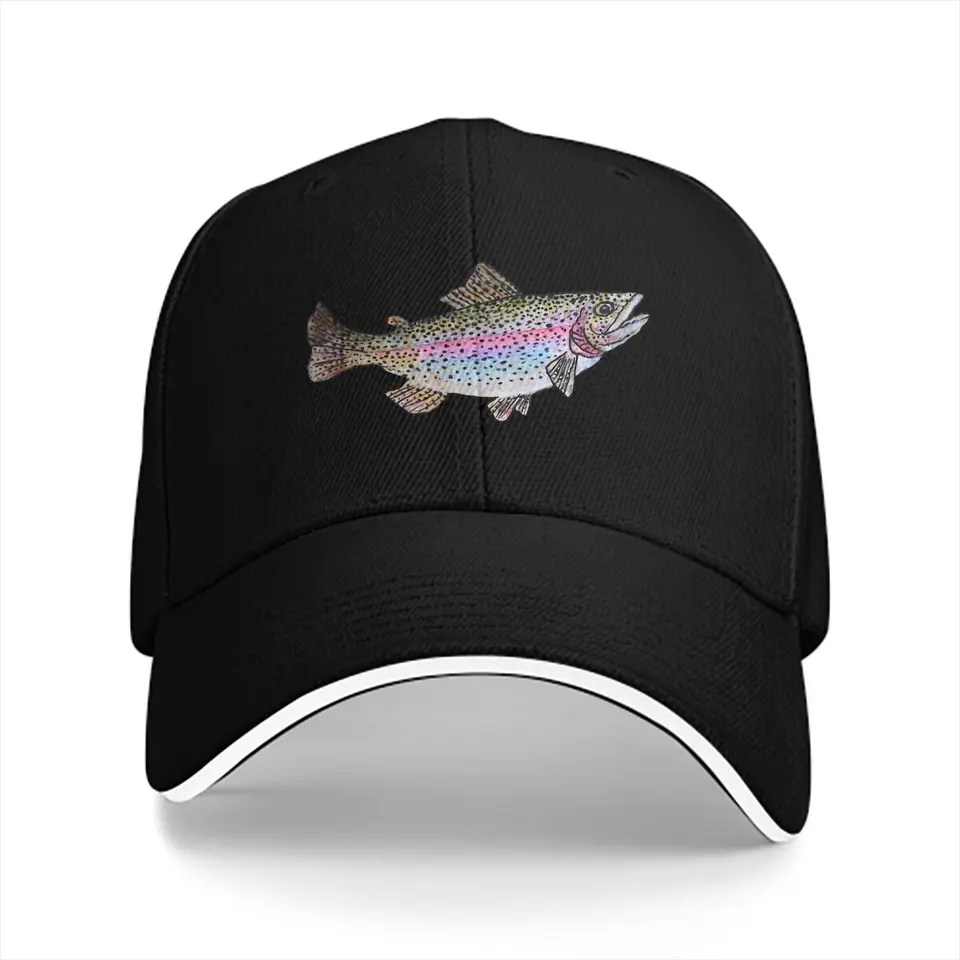 Pstruhy dúhového kresby kresby unisex baseballových čiapkov