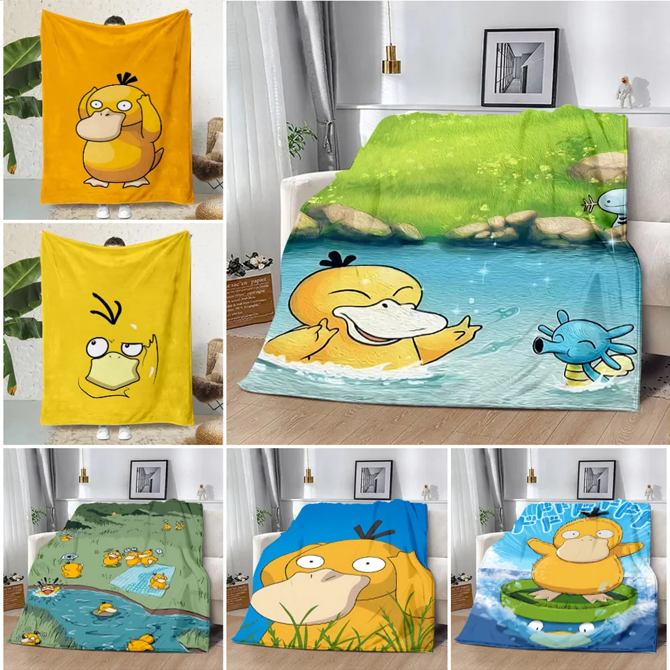 PsyDucks Funny Tlačená prikrývka Piknikové prikrývky Teplá prikrývka mäkká a pohodlná prikrývka Domov cestovanie k narodeninám darček k narodeninám