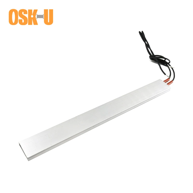 PTC Elektrický ohrievač dosky 12V 200x21x5mm PTC Vykurenia prvku 70/110/200 ° C Termostatický ohrievač Element pre priamky vlasov