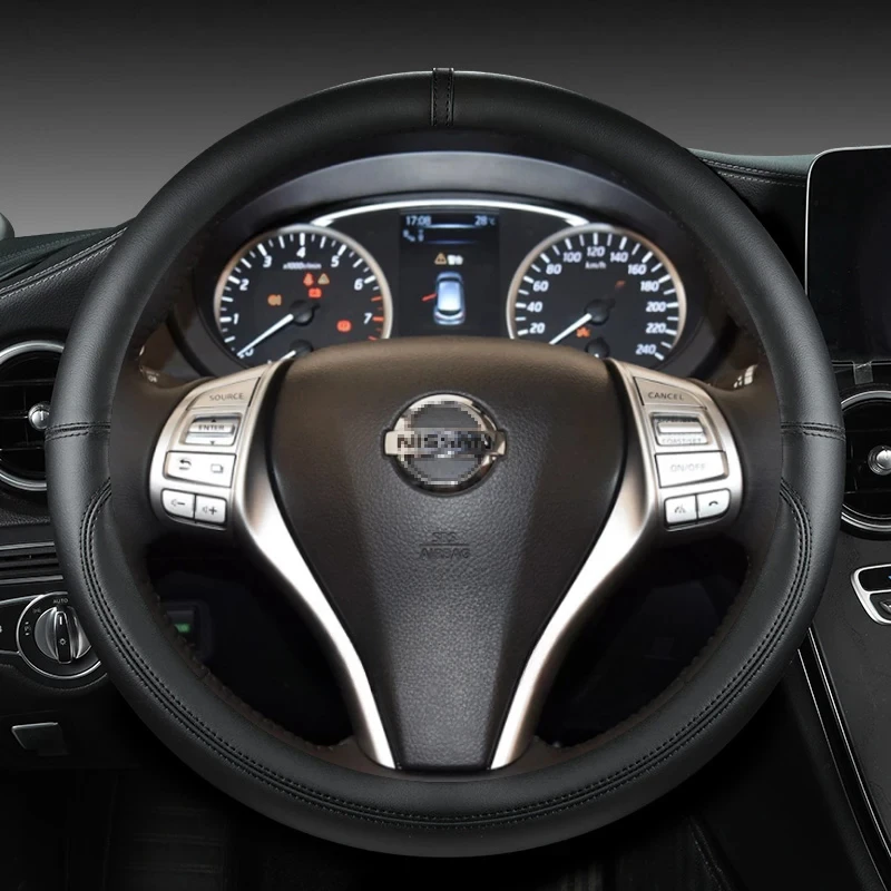 PU koža 38 cm automobilový kryt volantu rýchla prepravu automatické doplnky pre Nissan March Micra K10 K11 K12 K13 K14 auto
