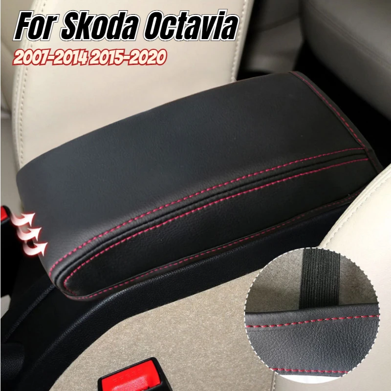 PU kožené auto Center lakťová lakťová lakťová lakťová lakťová krabica krabica Case Case Cushion Pad pre Škoda Octavia 2007 2008 - 2014 2015 2016 2017 2018 2018 2019