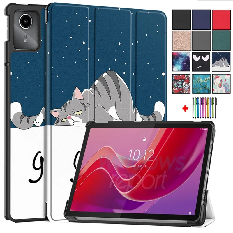 PU kožené inteligentné kryt pre fonda Lenovo tab m11 tablet puzdro roztomilé deti pre Lenovo xiaoxin Pad 2024 puzdro TB330FU TB331FC