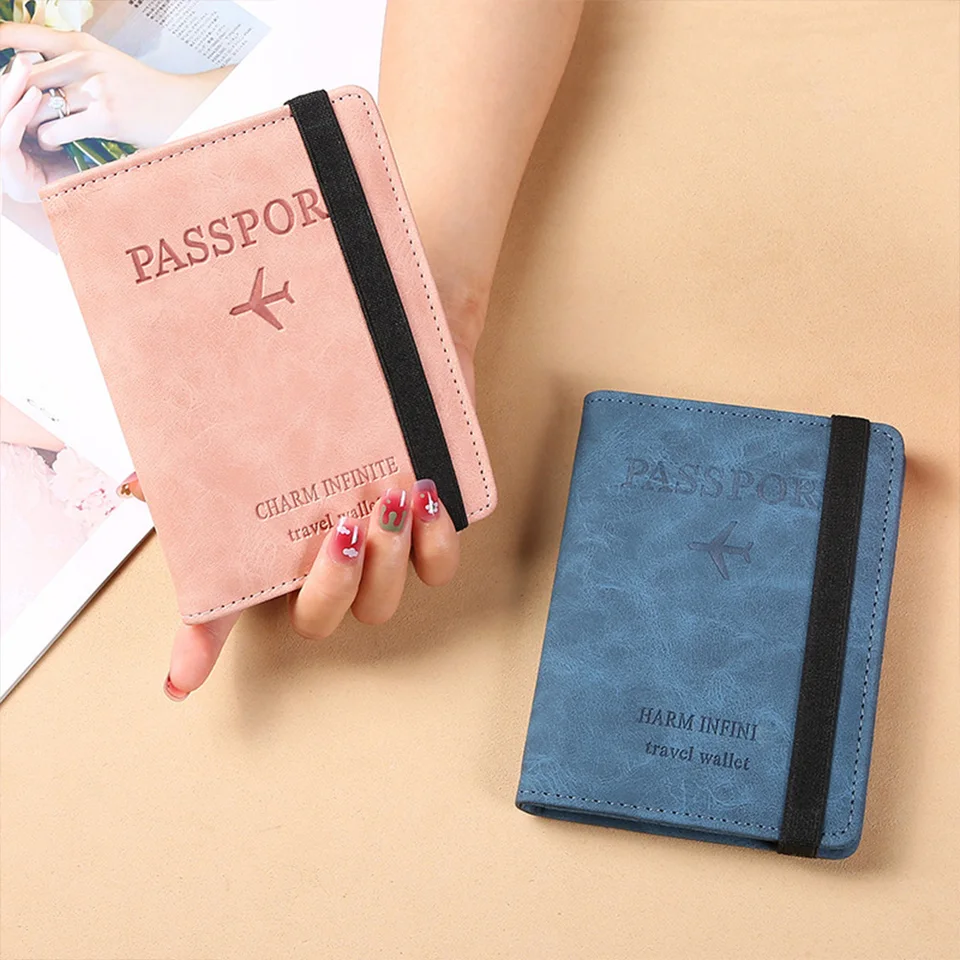 PU kožené RFID blokovanie pasu držiteľ Cover Case Case Peňaženka pre mužov Multifunkčné identifikačné karty držiak karty MW-MW