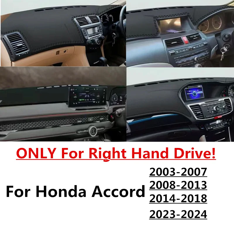 PU kožené rhd Dashboard Cover Dash Prektor Anti-Slip Mat Trim Dashmat Carpet pre Honda Accord 2003-2024