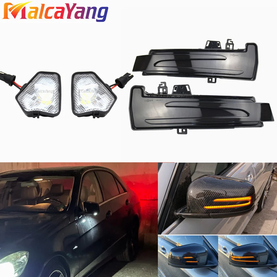 Puddle Lamp for Mercedes Benz W176 W246 W212 W204 C117 X156 X204 W221 ABCES CLA GLA GLK Mirror LED SIGNAL SIGNAL