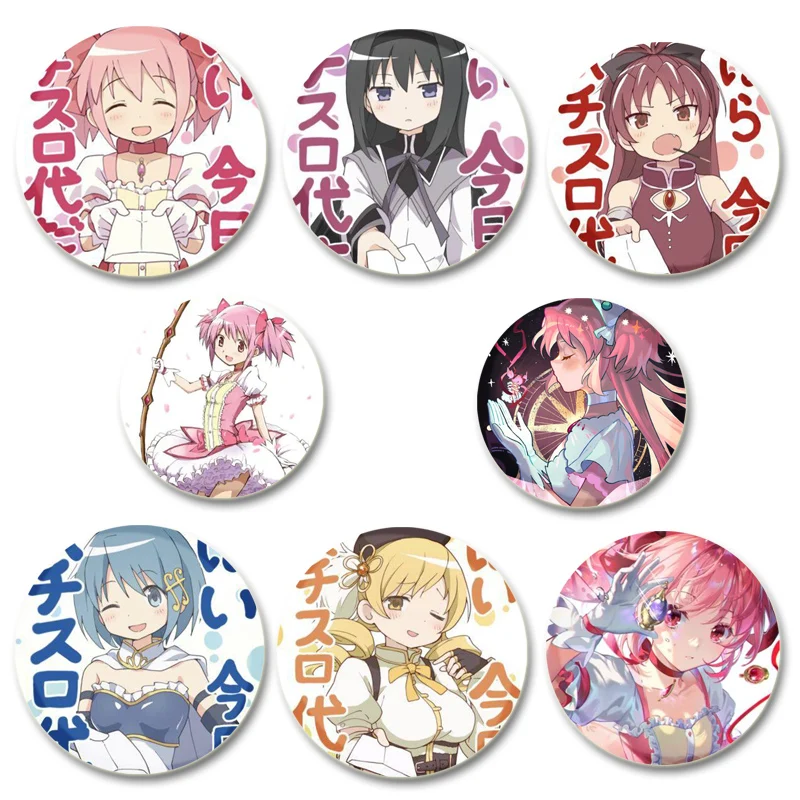 Puella Magi Madok Magica Anime Pins Kyoko Sayaka Madoka homura mami karikatúra brošne pre oblečenie na hrudi ozdoba ručne vyrobený odznak