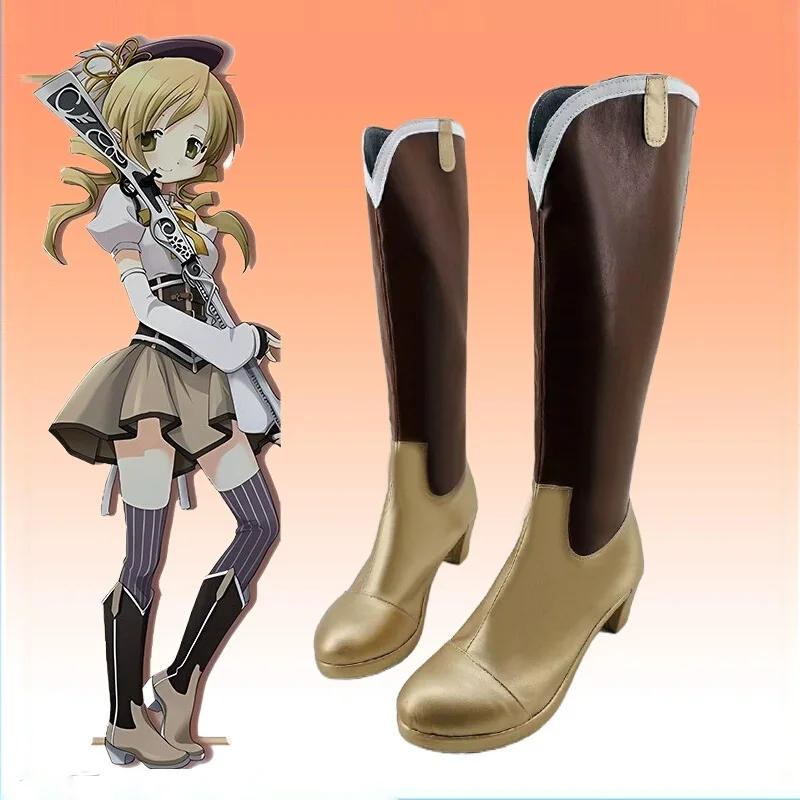 Puella Magi Madoka Magica Tomoe Mami Cosplay Shoes Comic Shoe Cos dlhé topánky pre Comic Con Halloween Roleplay Costy Ress