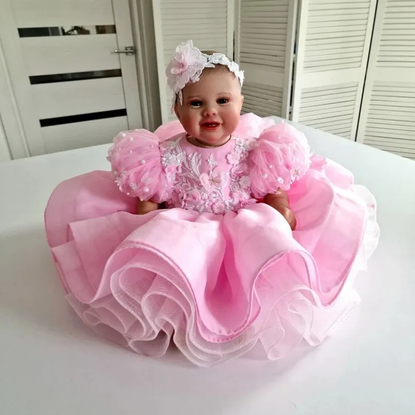 Puffy ružové dieťa batoľa batoľa princezná loptička pre deti novorodenecká párty perly