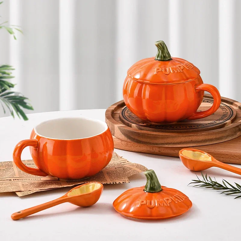 Pumpkin Cup Halloween Karikatúra Káva šálka dizajn vynikajúci nápojový náradie proti obareniu