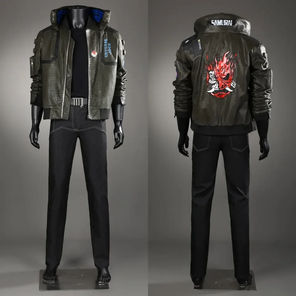 Punk 2077 Cosplay v Cosplay kostým kožené košele košele nohavice Cyber ​​outfit Plné sada a jednotlivé predmety sa predávajú vlastná veľkosť