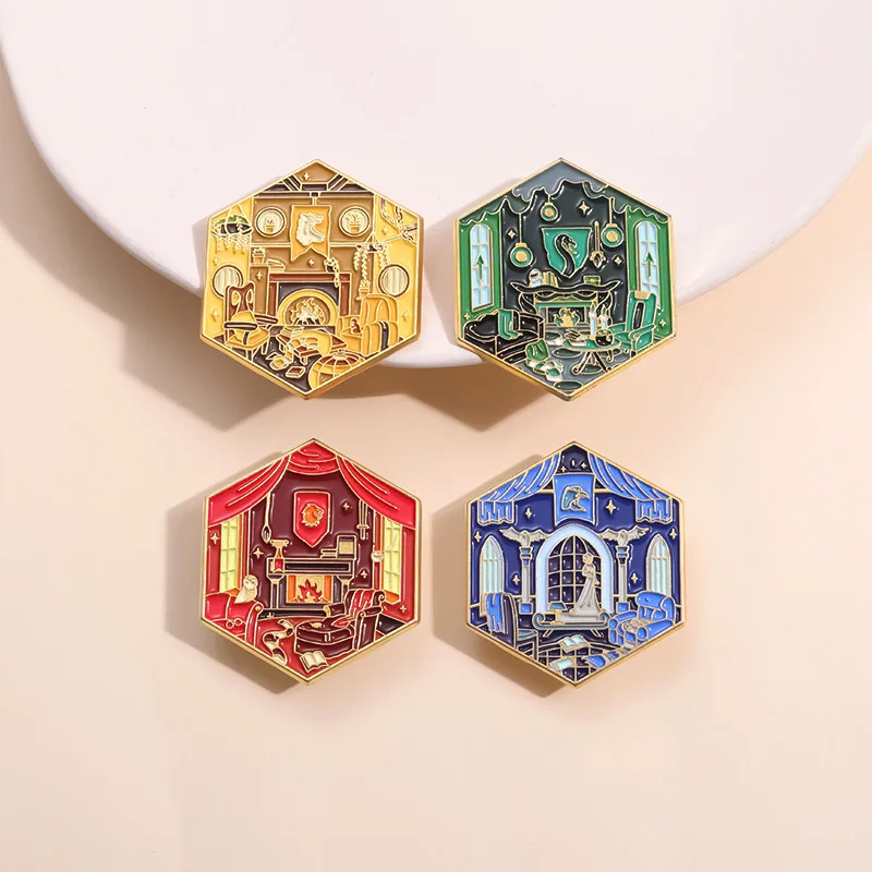 Punk Magic Academy Smalt Pins Badger Badger Golden Lion Eagle Badger Broš