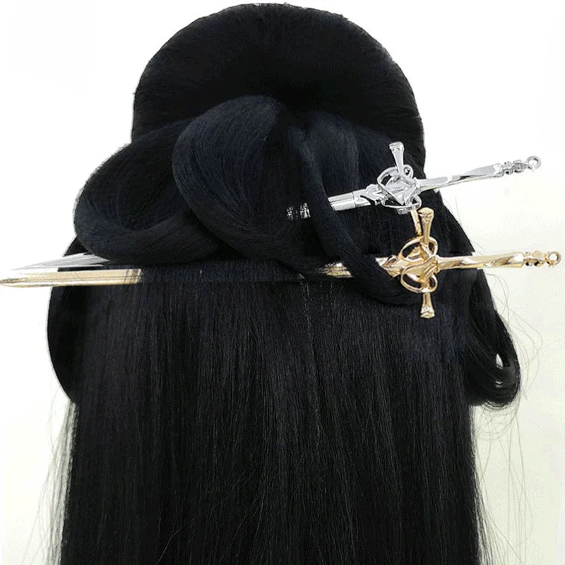 Punk Sword Hairpin Hairpin Hair Stick Stick šperky vlásenky Ženy Jednoduché čínske moderné pokrytie pokrývok vlasov Ornament