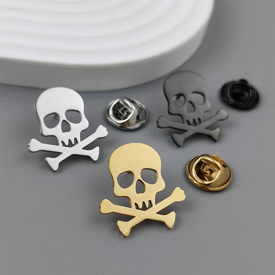 Punk štýl retro halloween lebka Pin gothic brošní pre mužov a ženy Party tvorivé osobné oblečenie doplnky
