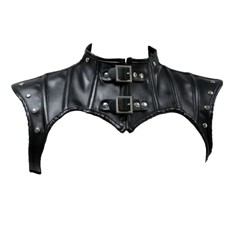 Punkband Knight Knight Leather Shawl, Sexy korzet bustier plodiny, vrcholy nočného klubu Rave Costume Gothic Women latex Body Buthrus postroj