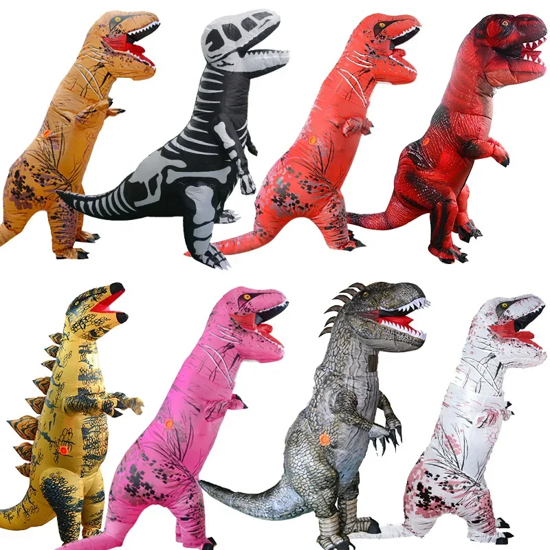 Purim Carnival Dospelý nafukovací kostým dinosaurus T Rex Dino Cosplay Party kostýmy pre mužov Ženy Halloween Fancy Dress Suit XC57