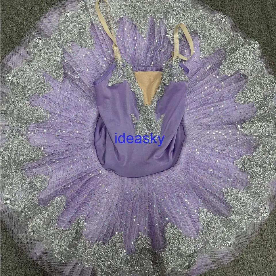 Purple profesionálny balet tutu dievča modrý tanier Pancake Tutu balerína šaty Dospelé ženy Dospelé ženy deti detské tanečné kostýmy