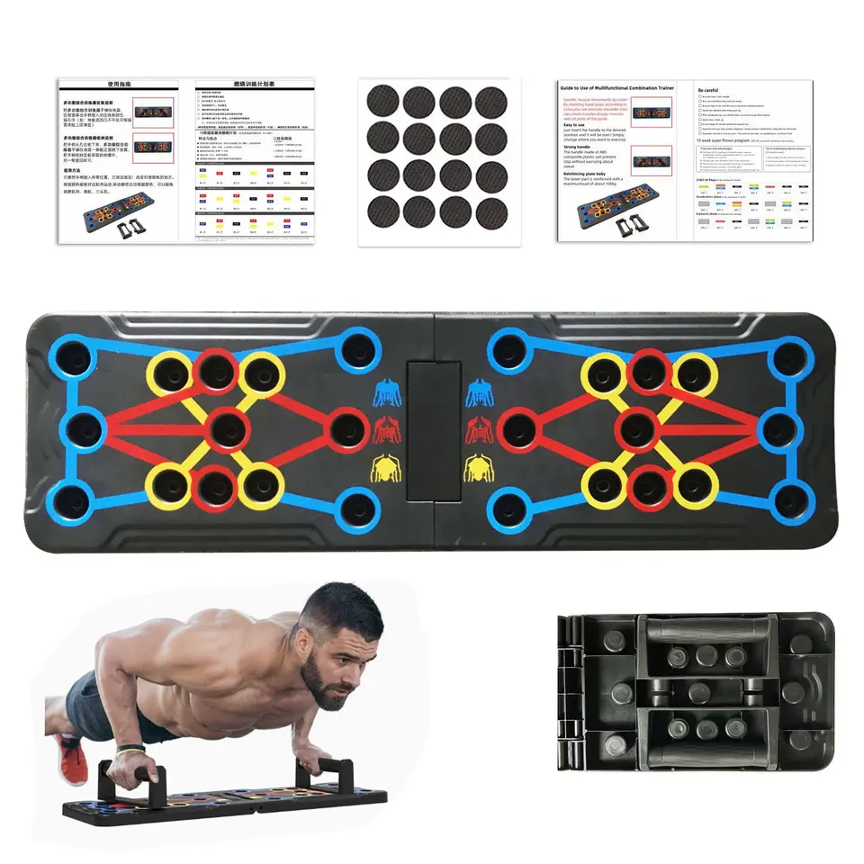 Push Up Board Prenosná multifunkčná skladacia cvičebná vybavenie Push Up Bar pre domácu telocvičňu