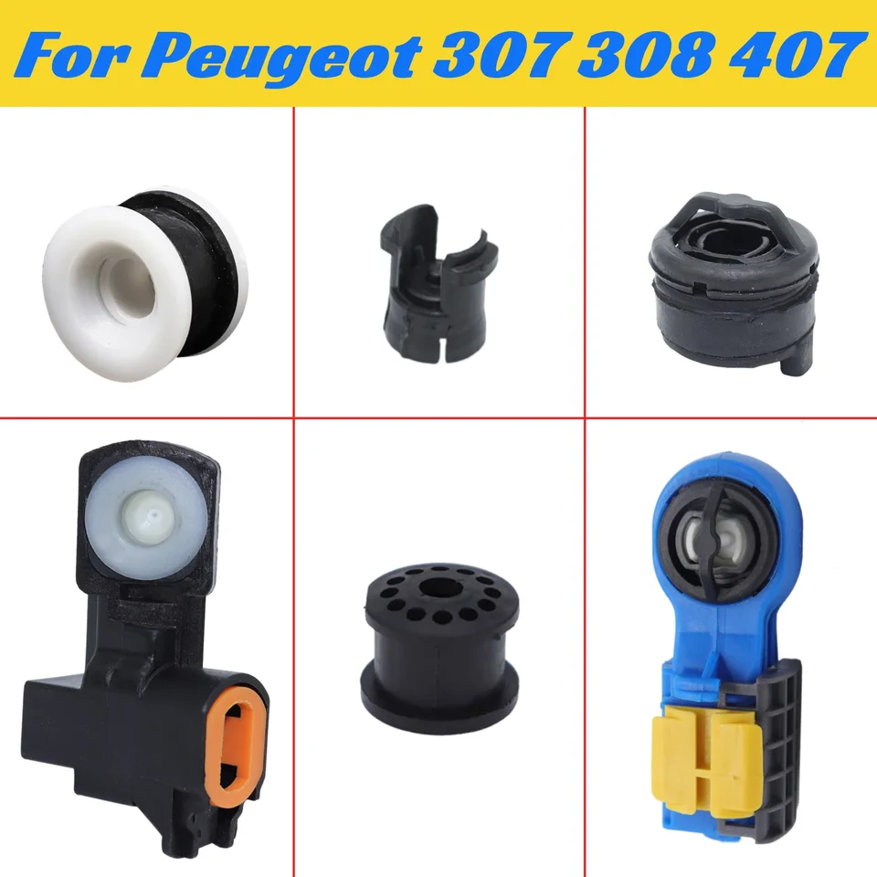 Pushing lanovky pre radiaci kábel Grommet Clip End Finkrage Conector Conector Adapter Rod Opravy súpravy na auto pre Peugeot 307 308 407 408 607