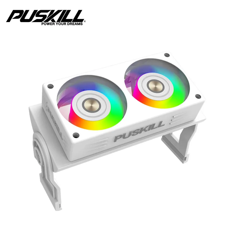 Puskill RAM Memoria Cooling ventilátor 12V 0,22A 1000-3000RPM PODPORA chladiča A- RGB RECTRON DUÁLNA VENTIVER pre DDR DDR2 DDR3 DDR4