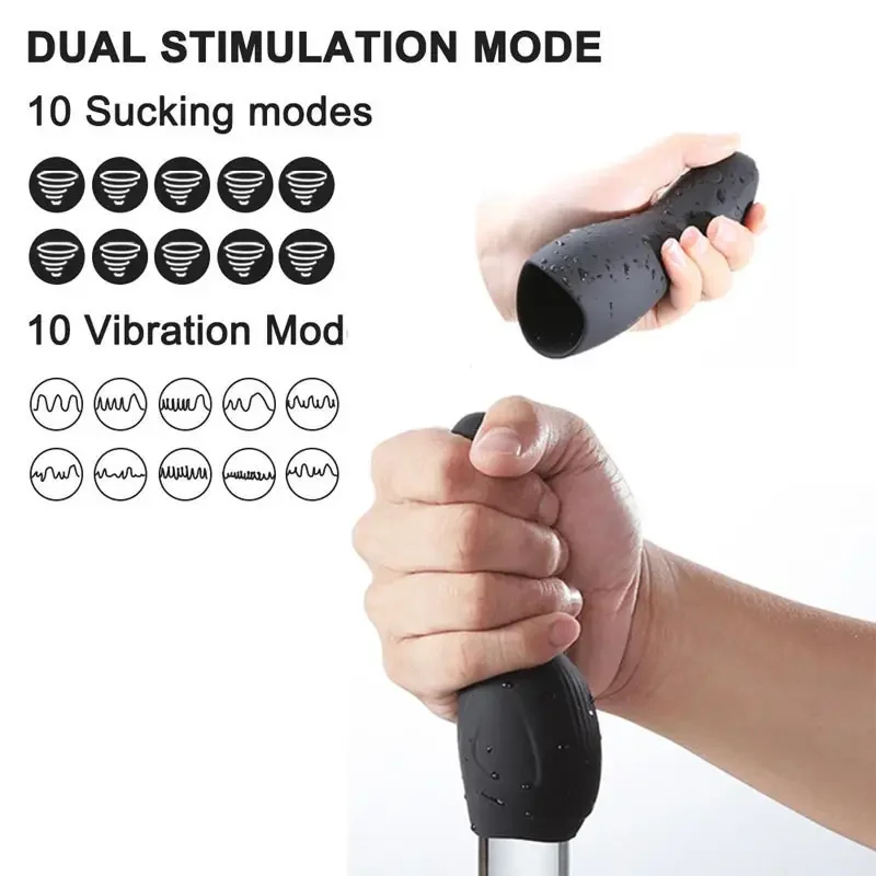 Pusy Pocket Musschi 10 režimov fajčenie pre mužov Vajina Male Vibrator Vibrator Penis Ženy Vibretor sez sexeuel sukňa