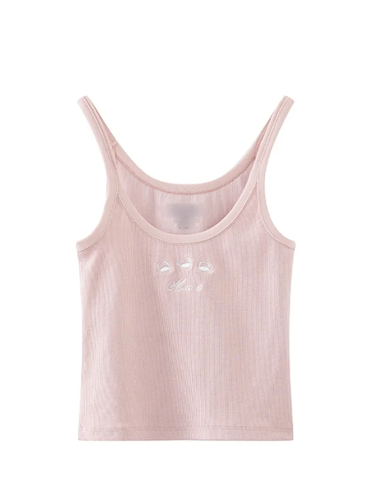 Puwd Women Pink Print Brace 2023 Dámy Príležitostné vinobranie Pohodlné vlákno Slim pletená módna plodina pre dámske vrcholy tankov