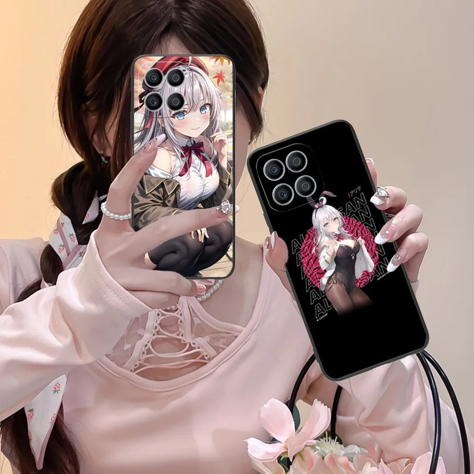 Puzdro Alya San Aarya Mobilný mobilný telefón pre Huawei Honor 90 80 70 60 50 30 20 10 9 8 7 Pro Cs SE Lite 5G Čierny telefónny kryt Funda