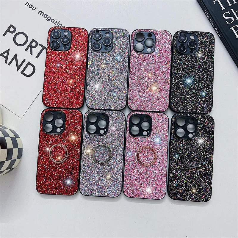 Puzdro držiaka trblietok pre Samsung Galaxy A55 A35 A25 A15 A05S A05 A54 A34 A14 A24 A04 A53 A13 A33 A23 A73 Zadný zadný kryt PC