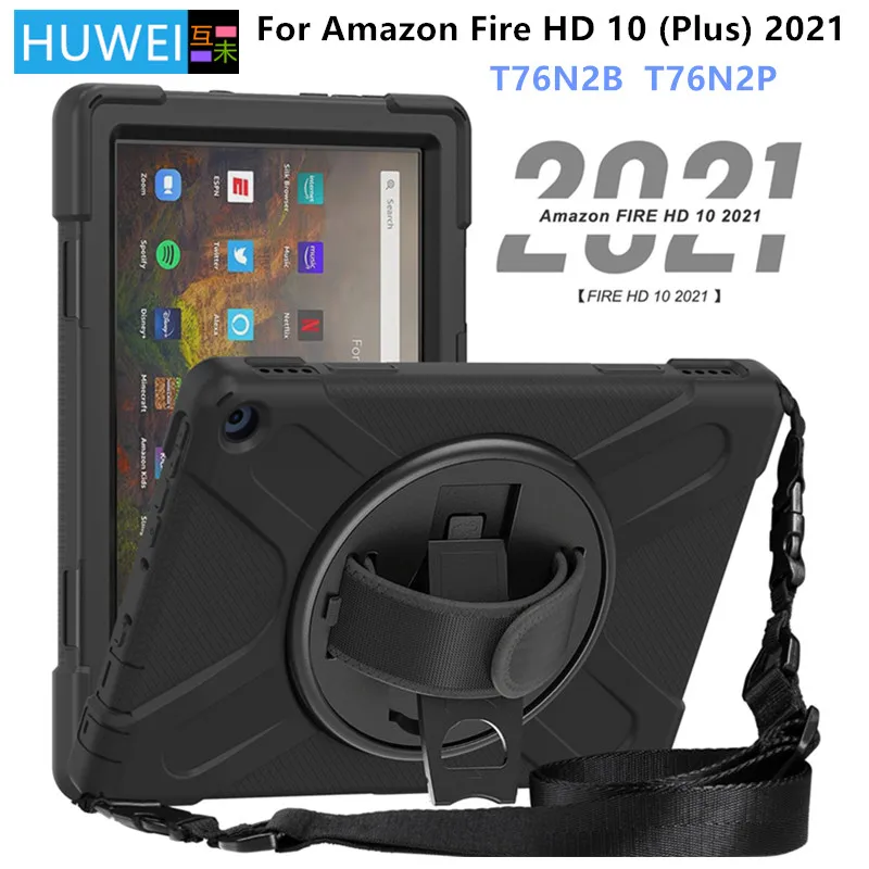 Puzdro Huwei pre Amazon Kindle Fire HD 10 HD10 plus 2021 10,1 palca tableta Kids DETICKÉ DUČNÉ ZDRAVODNÉ SOCKEDPOREPOPTION Case Case Case