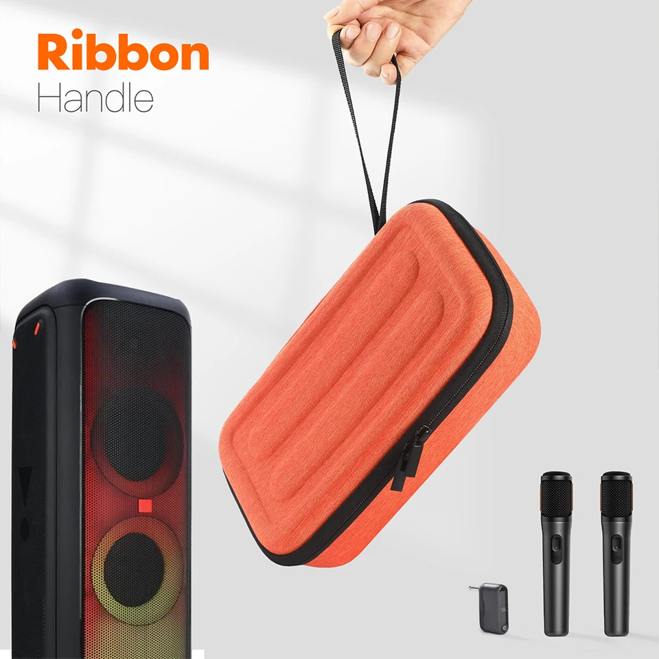 Puzdro kompatibilné s JBL Wireless Dva mikrofónový systém prenosný bezdrôtový mikrofónový vrecko EVA prepravuje sa na výlet kemping
