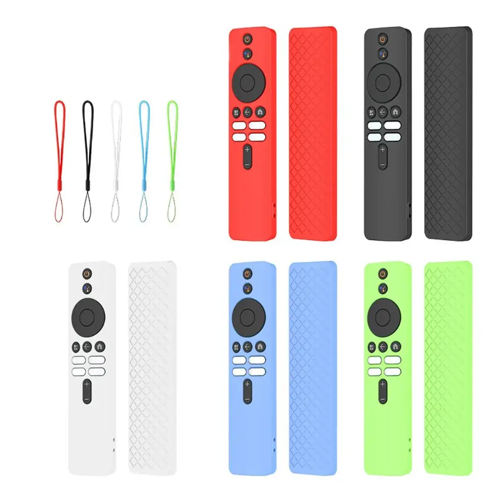 Puzdro na diaľkové ovládanie diaľkového obalu Plain farebne odrazené nárazové TV Stick Cover Silikone pre Xiaomi TV Box S (2. gen)