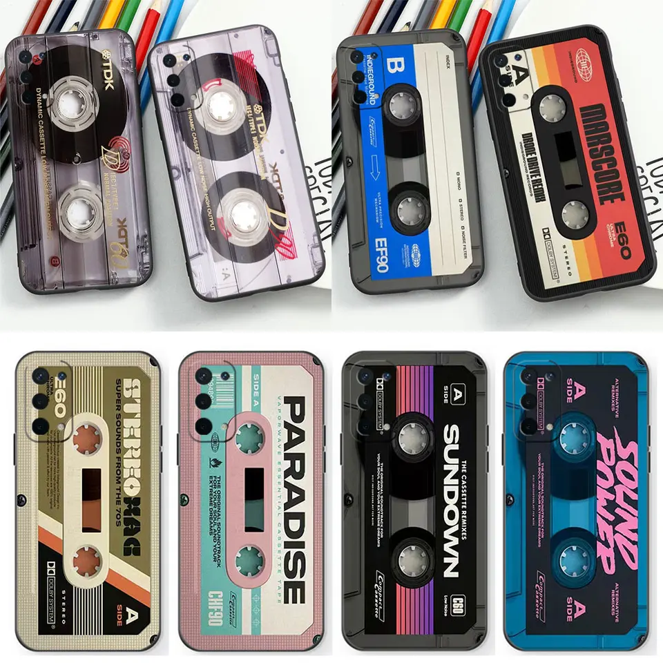 Puzdro na kazetu magnetickej rádiovej pásky pre OPPO A98 A96 A94 A93 A92 A92S A91 A78 A74 A73 A72 A58 A57 A55 A54 A53 A53 A52 A52 A17 A16 A16 5G Cover Cover Cover