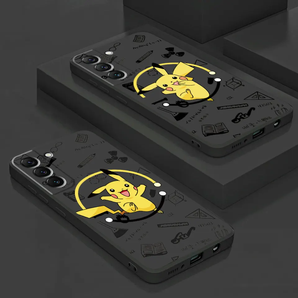Puzdro na krycí telefón pre Samsung Galaxy S8 S7 S10E S9 S20 Fe S10 S22 Plus S23 Ultra 5G S21 Pokemon Pikachu Funda Silikone