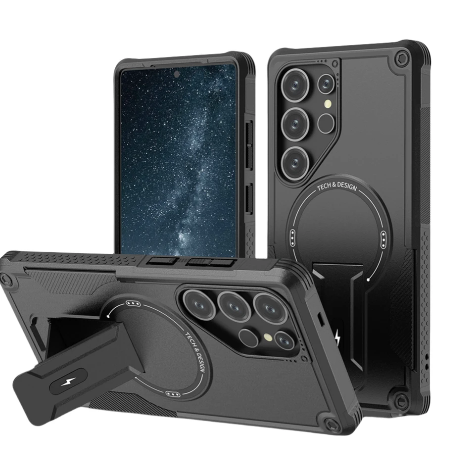 Puzdro na mobilné telefóny pre Samsung Galaxy S25 Ultra S24 Plus A55 A56 5G A54 A35 A36 A15 A16 A14 Strong Kickstand Strong Kickstand