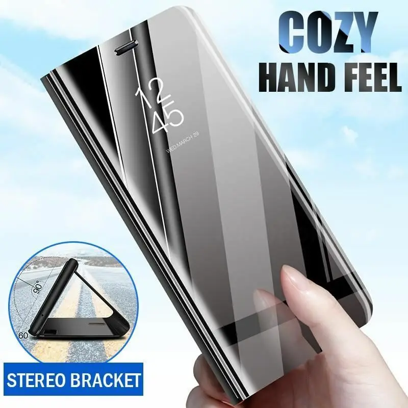 Puzdro na okno pre Samsung Galaxy S24 S23 S22 S21 A15 A05 A54 A34 A55 Cover Mirror PU kožené flip puzdro pre Samsung Note 20 ultra
