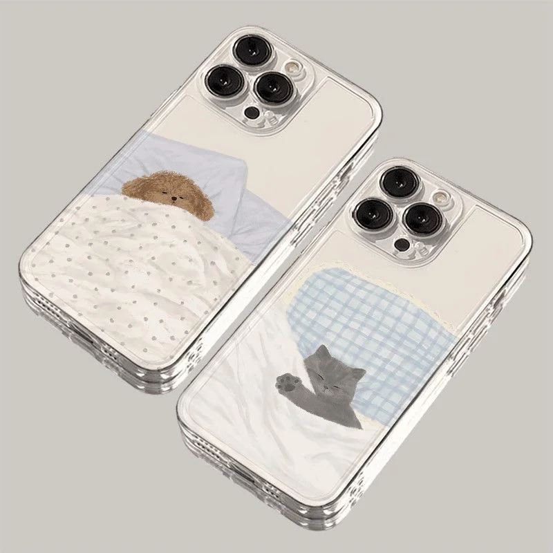 Puzdro na psie mačky pre telefón pre Tecno Spark Go 30c 10 Camon 30 20 19 Pova 6 5 4 Pro Itel S23 A70 4G 5G Clear TPU Cover TPU