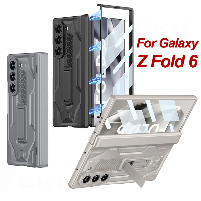 Puzdro na stojan na pancierovanie magnetického závesu pre Samsung Galaxy Z Pklad