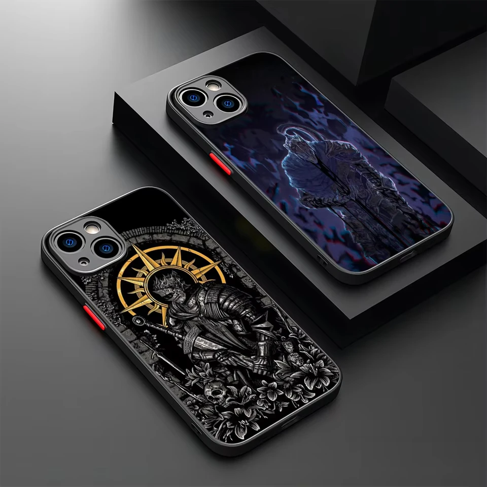 Puzdro na telefón Dark Souls pre iPhone 16 15 14 14 13 12 11 Pro Max x xr xsmax 7 8 plus matný priehľadný