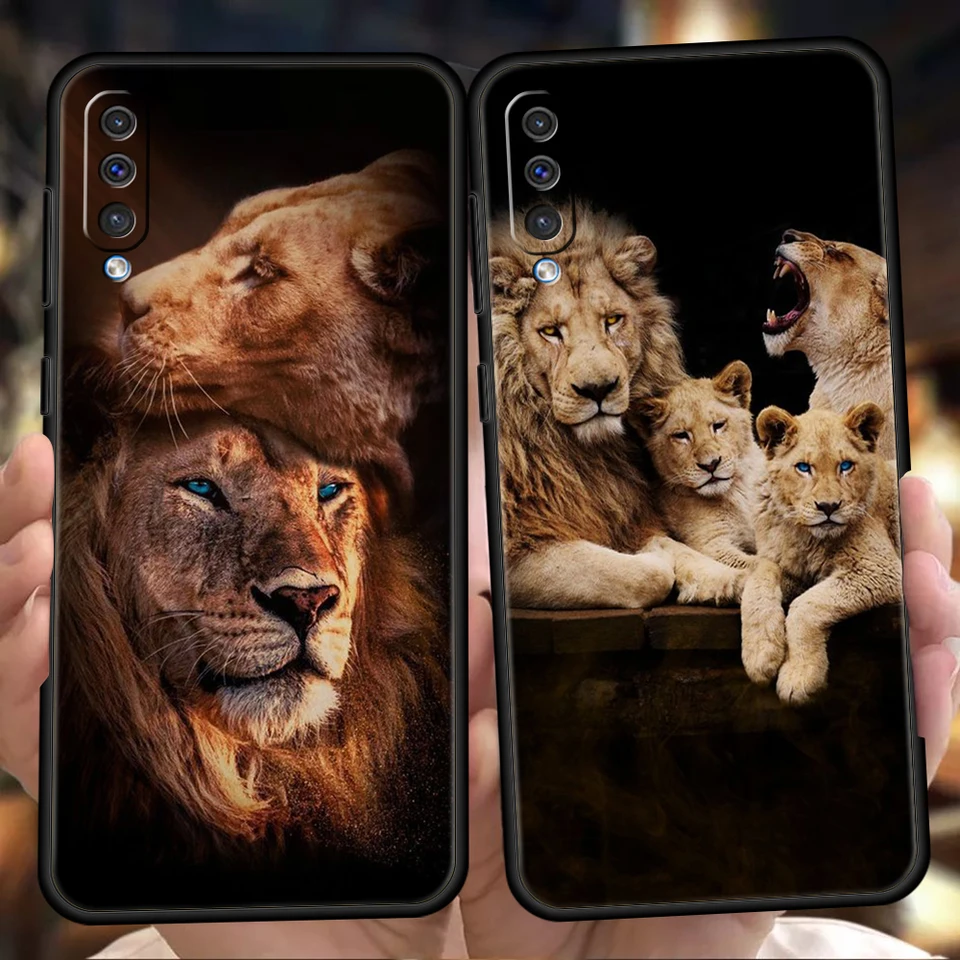 Puzdro na telefón Lion Alpha Male Cub pre samsung Galaxy A24 A13 A53 A73 A33 A22 A12 5G A02 A03 A70 A50 A10 A20 A20 Križné krytiny kremíka