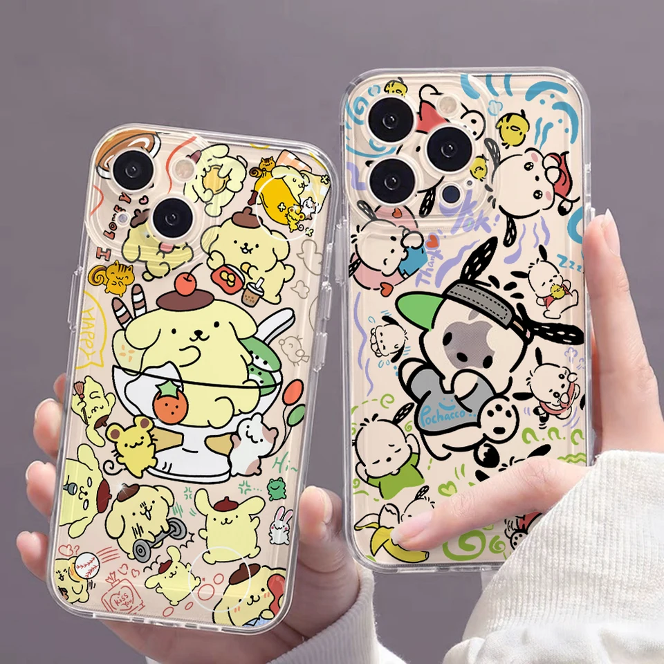 Puzdro na telefón Pochacco pom-pom-purin pre Samsung Galaxy A73 A72 A71 A55 A54 A53 A52 A51 A50 A35 A33 A32 A32 A24 A23 A23 A13 A13 A14 4G 5G Cover Cover Cover Cover