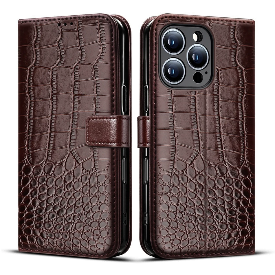 Puzdro na telefón pre iPhone 16 Pro Max Držiak karty Magnetic Flip Leather Ochranný kryt iPhone16 plus 16pro 16Plus 16Promax