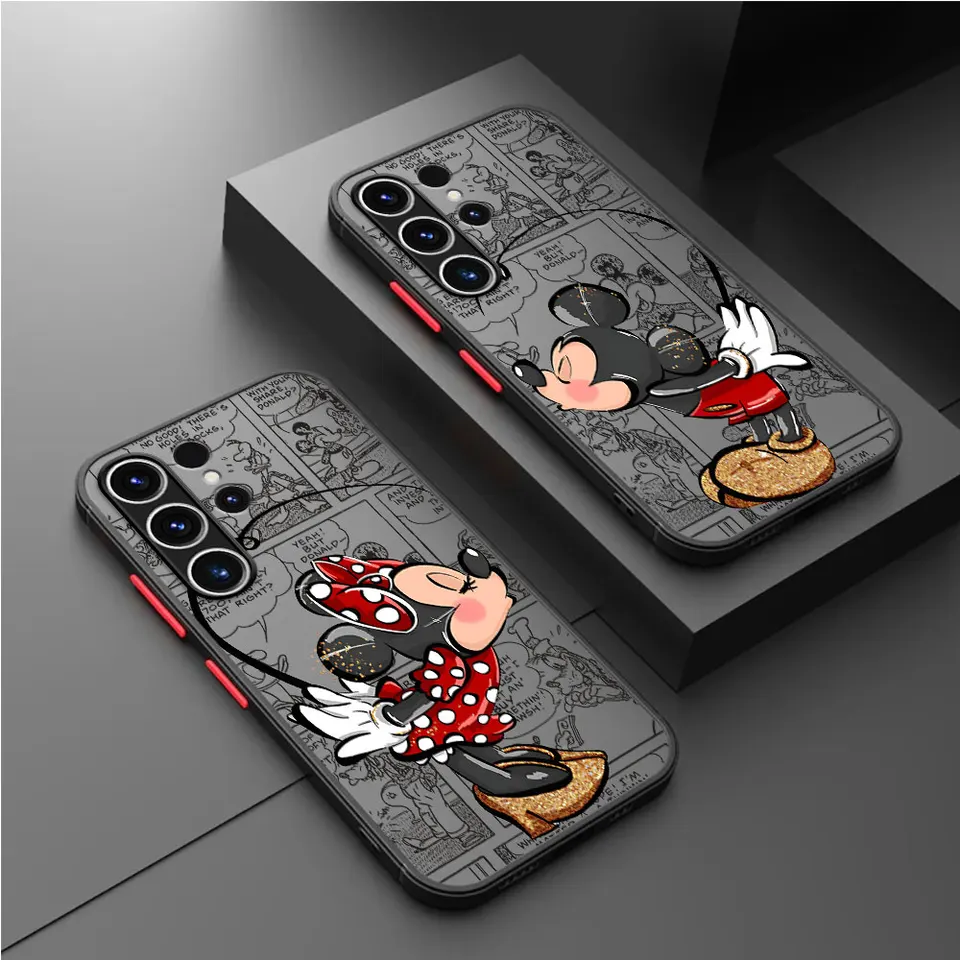 Puzdro na telefón pre Samsung Galaxy S21 S9 S10 Lite S23 Ultra S20 Fe S22 Plus S24 Ultra Cover Disney Mickey Minnie Mouse MATTE MATTE
