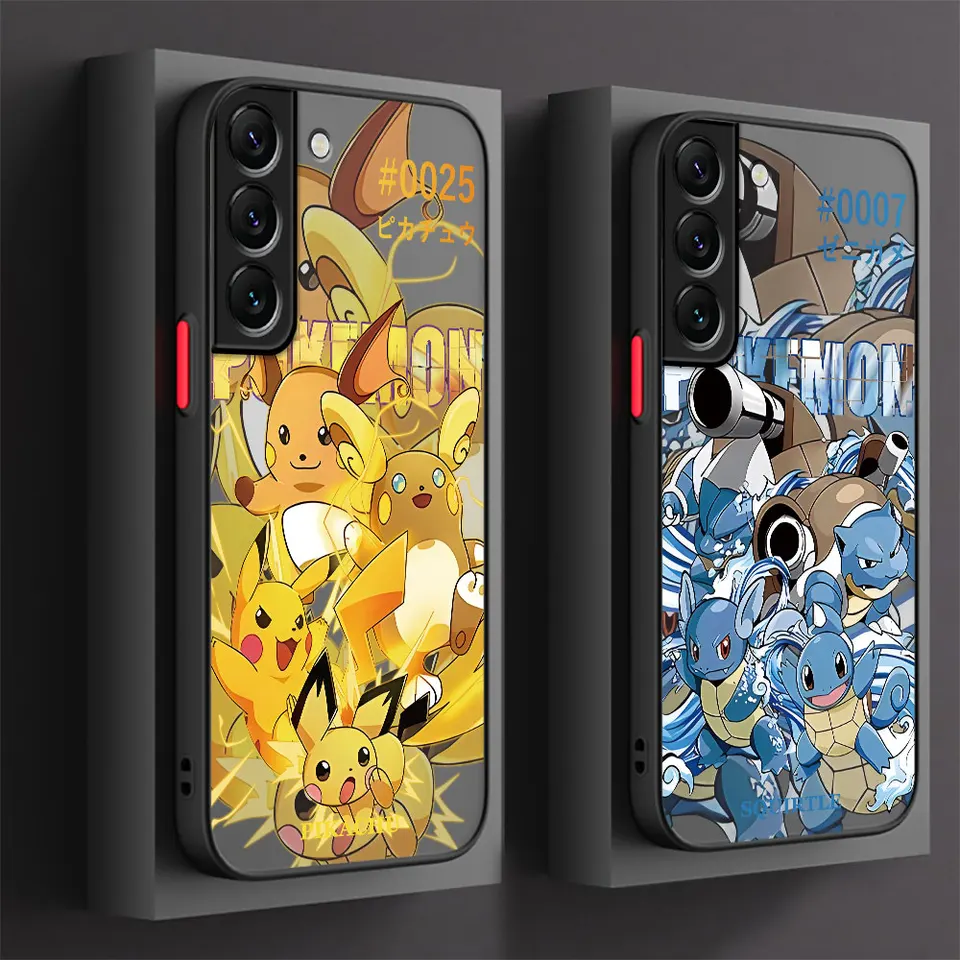 Puzdro na telefón pre Samsung Galaxy S22 A12 S21 Fe S24 Ultra Plus S10 Note10 Lite S20 S21 20 Coque Fundas P-Pikachu Gengars Charizard
